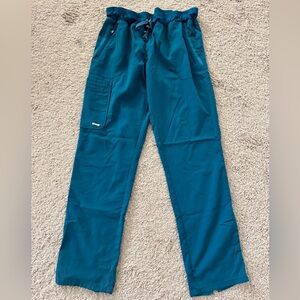 Grey's Anatomy Teal Straight Leg Scrub Pants